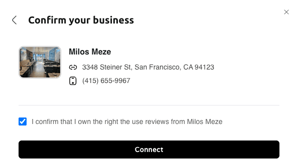 Connect your Google page