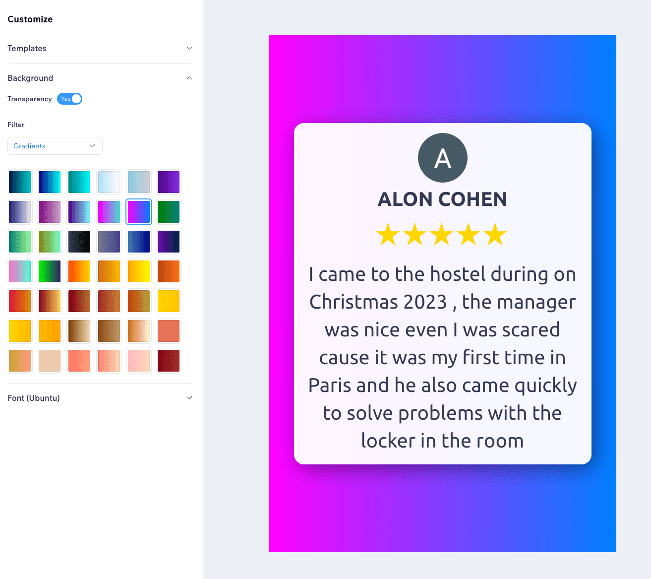 Convert Reviews to Images with ReviewsJet